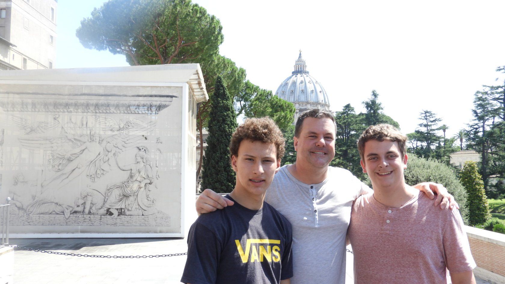 Roger and his sons together in Vatican City