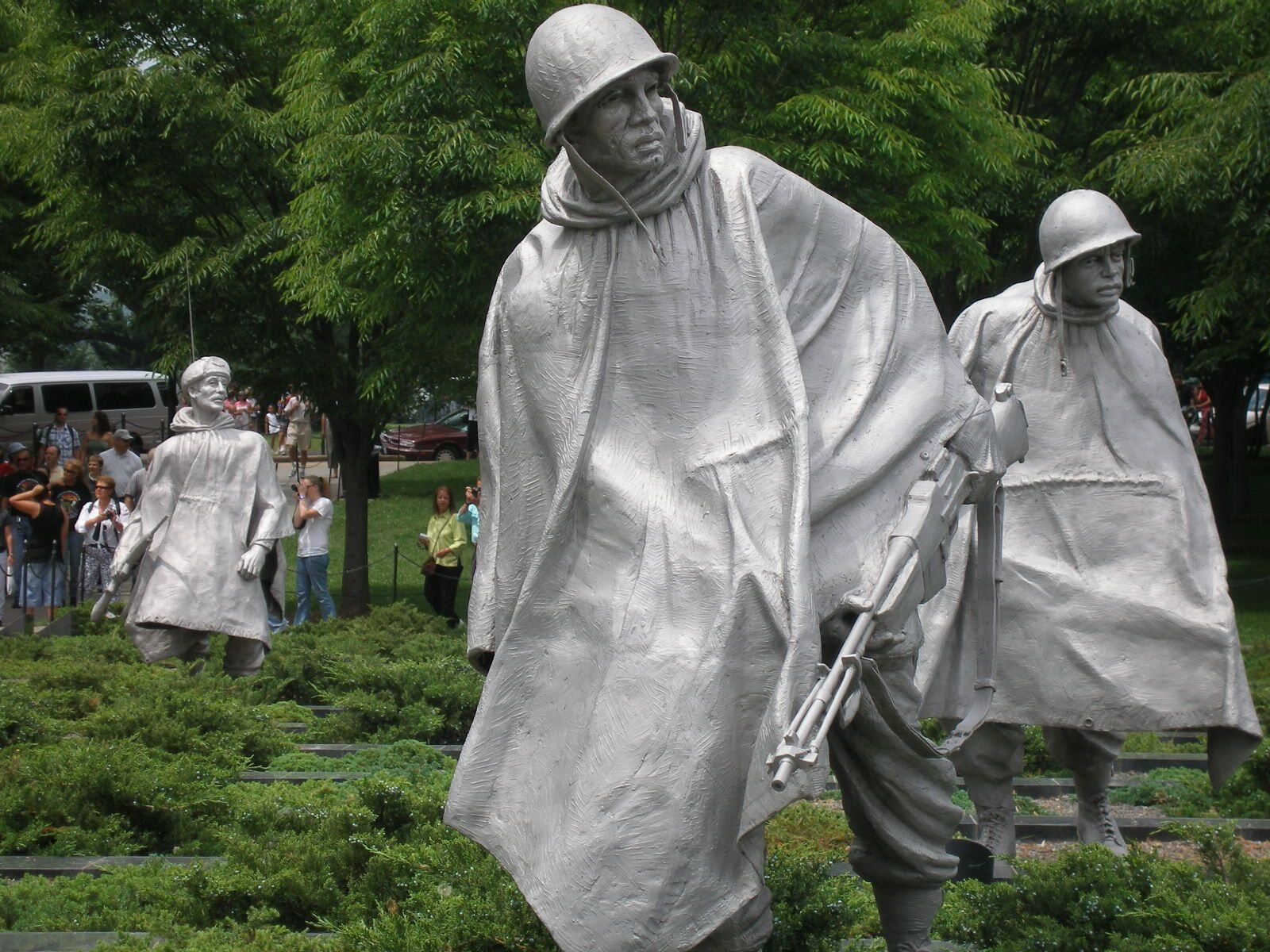 Sculpted soldiers at the Korean War Veterans Memorial in Washington DC